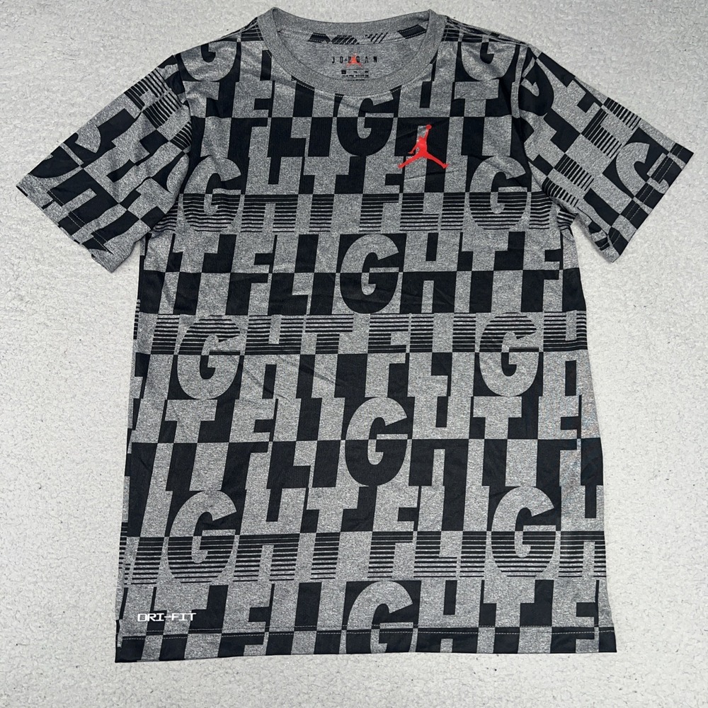 Air Jordan Static Flight Performance T Shirt Youth XL 13-15Yrs AOP Jumpman Logo
